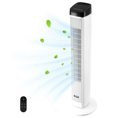 Toronyventilátor párologtatásos hűtéssel 6,7 m/s 60W 12 órás időzített ventilátor távirányítóval