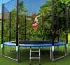 Children's garden trampoline Ø183 cm with 50 kg capacity reinforced safety net and ladder 