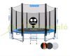 Children's XL garden trampoline Ø366 cm with 150 kg capacity reinforced safety net and ladder 