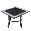 Mobile fire pit, stove mosaic 76x76cm