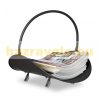 Firewood basket with wide handle in black