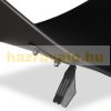 Firewood basket with wide handle in black