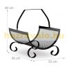 Steel firewood basket in black 