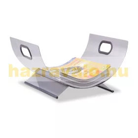 Dekoratív tűzifakosár rozsdamentes acélból fogantyúval 