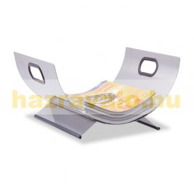   Dekoratív tűzifakosár rozsdamentes acélból, fogantyúval 