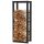 Firewood storage 100 kg capacity 100 x 25 x 40 cm powder-coated metal fireplace wood holder, free-standing firewood stand