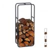 Metal firewood shelf 100x40x25 cm for indoor and outdoor use 