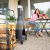 Metal firewood shelf 100x40x25 cm for indoor and outdoor use 