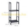 Firewood storage with 2 shelves 100x40x30 cm for indoor and outdoor use 