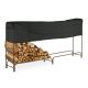 Firewood stand with tarpaulin 122x250x30 cm firewood holder frame firewood holder