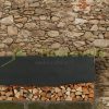 Firewood stand with tarpaulin 122x250x30 cm firewood holder frame firewood holder