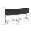 Firewood stand with tarpaulin 122x250x30 cm firewood holder frame firewood holder