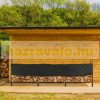 Firewood storage 300 kg capacity large firewood holder frame with tarpaulin 122x370x38 cm 