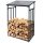 Outdoor firewood storage, 1500 kg capacity 132x82x185 cm powder-coated, free-standing firewood storage 