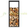 Firewood storage 200 kg load capacity 150x25x60 cm firewood rack made of powder-coated metal, free-standing firewood storage