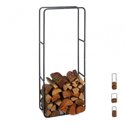 Metal firewood shelf 150x60x25 cm for indoor and outdoor use 