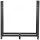 Firewood storage 590 kg capacity large firewood holder frame with tarpaulin 183.5x36.2x122 cm 