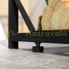 Firewood storage outdoor firewood stand up to 2100 kg polycarbonate roof metal frame 185x67x185 cm