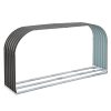 Firewood storage 0.85 m³ steel firewood stand gray 212x46x112 cm indoor and outdoor