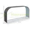 Firewood storage 0.85 m³ steel firewood stand gray 212x46x112 cm indoor and outdoor