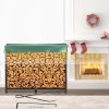 Firewood storage 590 kg capacity large firewood holder frame with tarpaulin 244.5x36.2x122 cm 