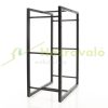 Firewood holder black 45x28x70 cm firewood holder made of powder-coated steel for indoor use