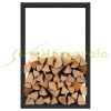 Firewood holder black 45x28x70 cm firewood holder made of powder-coated steel for indoor use