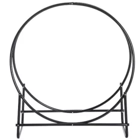   Tűzifa tároló tűzifa állvány kerek, acél fekete színben