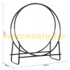 Firewood storage firewood stand round, steel in black color