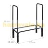 Firewood storage 85x72x30 cm steel wood storage firewood rack for indoor and outdoor use