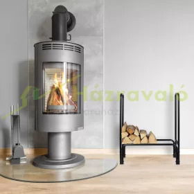   Tűzifa állvány robusztus acélból 85x72x30 cm tűzifa tartó keret tűzifatartó