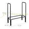Firewood stand made of robust steel 85x72x30 cm firewood holder frame firewood holder