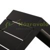 Firewood storage with two shelves weatherproof 92x35.5x121.5 cm lacquered with stable cross braces black