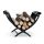 Firewood storage basket with carrying bag foldable 40 liters