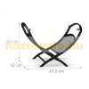 Firewood storage basket with carrying bag foldable 40 liters