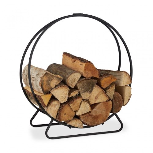 Firewood storage, round firewood shelf for indoor use 