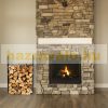 Narrow firewood shelf for indoor and outdoor use 