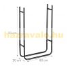 Narrow firewood shelf for indoor and outdoor use 