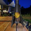 Garden fire pit steel fireplace outdoor stove 120x45 cm for burning terrace