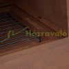 Garden fire pit 149x45x45 cm bronze steel fireplace pyramid grill outdoor stove burning for terrace for veranda