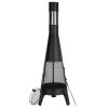 Kerti kályha 508x1495 mm aztekkemence stílusú kültéri kandalló grillezővel 