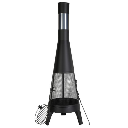 Kerti kályha 508x1495 mm aztekkemence stílusú kültéri kandalló grillezővel 