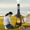 Kerti kályha 508x1495 mm aztekkemence stílusú kültéri kandalló grillezővel 