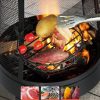 Kerti kályha 508x1495 mm aztekkemence stílusú kültéri kandalló grillezővel 
