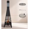 Kerti kályha 508x1495 mm aztekkemence stílusú kültéri kandalló grillezővel 