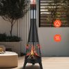 Kerti kályha 508x1495 mm aztekkemence stílusú kültéri kandalló grillezővel 