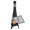 Kerti kályha 508x1495 mm aztekkemence stílusú kültéri kandalló grillezővel 