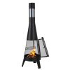 Kerti kályha 508x1495 mm aztekkemence stílusú kültéri kandalló grillezővel 