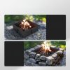 Négyzet alakú tűzgyűrű 1067x1067 mm porszórt, hőálló acél tűzrakó keret kültéri használatra