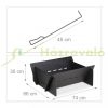 Mobile fire pit 30x74x66 cm black modern solid steel garden fire bowl outdoor fire pit for terrace or veranda